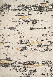 Dynamic Rugs ABYSS 5082-197 Ivory and Charcoal and Gold